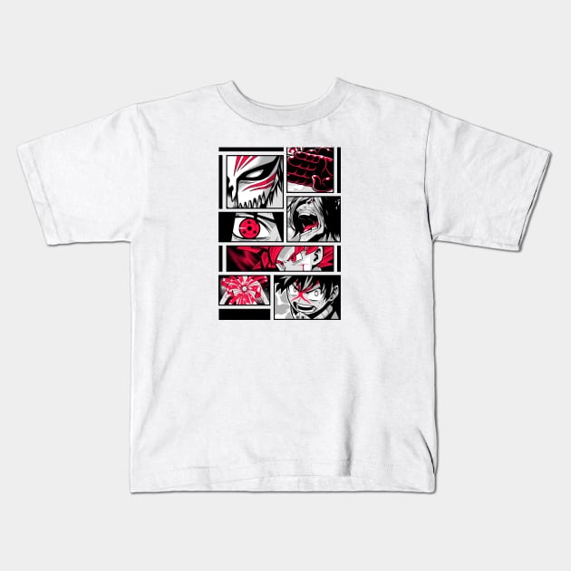 Red Full Power Kids T-Shirt by JayHai